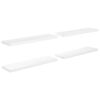 vidaXL Floating Wall Shelves 4 pcs High Gloss White 90x23.5x3.8 cm MDF