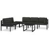 vidaXL Sectional Corner Sofa 1 pc with Cushions Aluminium Anthracite