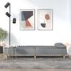 vidaXL Sofa Bed with Armrests Light Grey Fabric