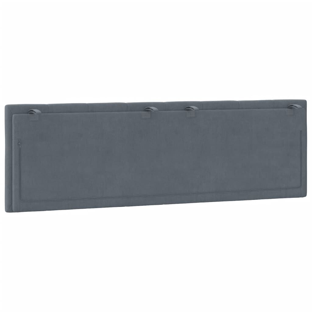 vidaXL Headboard Cushion "Hanko" Dark Grey 153 cm Velvet