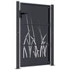 vidaXL Garden Gate Anthracite 100x150 cm Steel Grass Design
