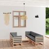 vidaXL 8 Piece Garden Lounge Set with Cushions Solid Pinewood