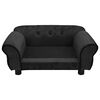 vidaXL Dog Sofa Black 72x45x30 cm Plush