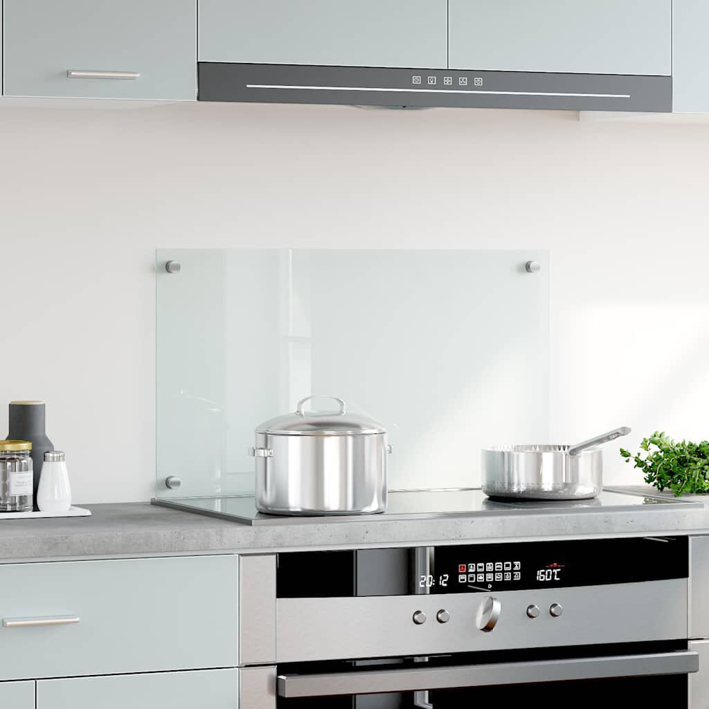 vidaXL Kitchen Backsplash Transparent 70 x 40 cm Tempered Glass