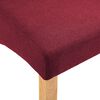 vidaXL Dining Chairs 4 pcs Red Fabric