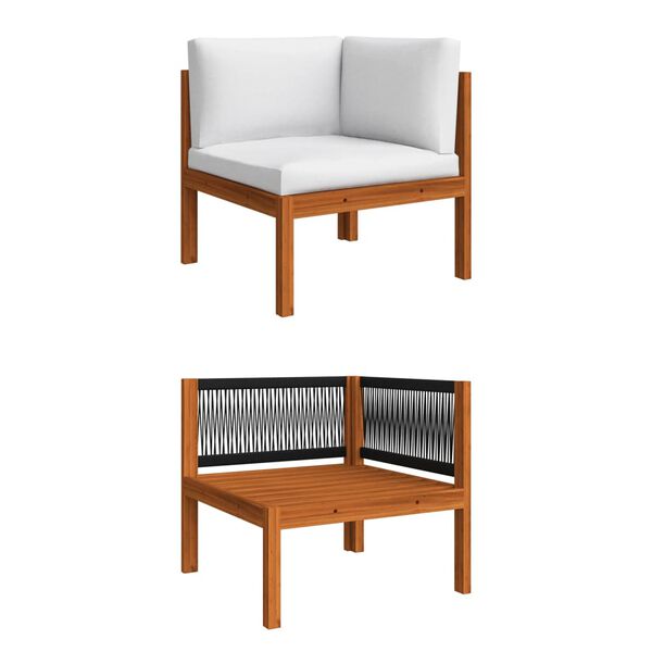 vidaXL 4-Seater Garden Sofa with Cushion Solid Acacia Wood