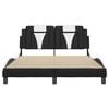 vidaXL Bed Frame "Viana" without Mattress Black and White 137x190 cm Double Faux Leather