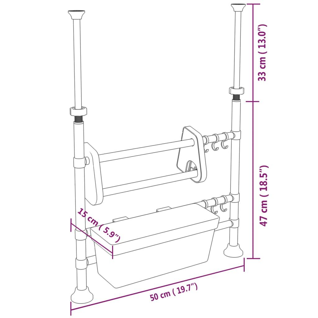 vidaXL Adjustable Kitchen Organiser Aluminium