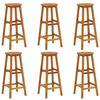 vidaXL Bar Stools 6 pcs Solid Acacia Wood