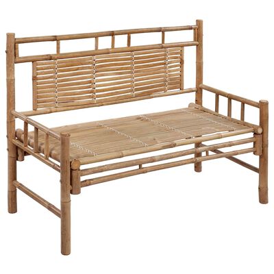 vidaXL Garden Bench with Cushion 120 cm Bamboo