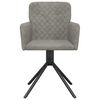 vidaXL Swivel Dining Chairs 2 pcs Light Grey Velvet