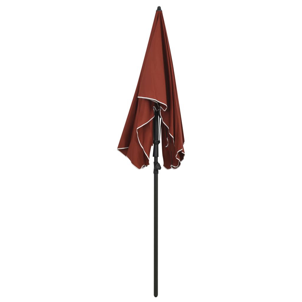 vidaXL Garden Parasol with Pole 200x130 cm Terracotta