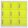 vidaXL Locker Cabinets 5 pcs Light Grey and Green 90x45x92.5 cm Steel