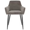 vidaXL Dining Chairs 2 pcs Light Grey Velvet