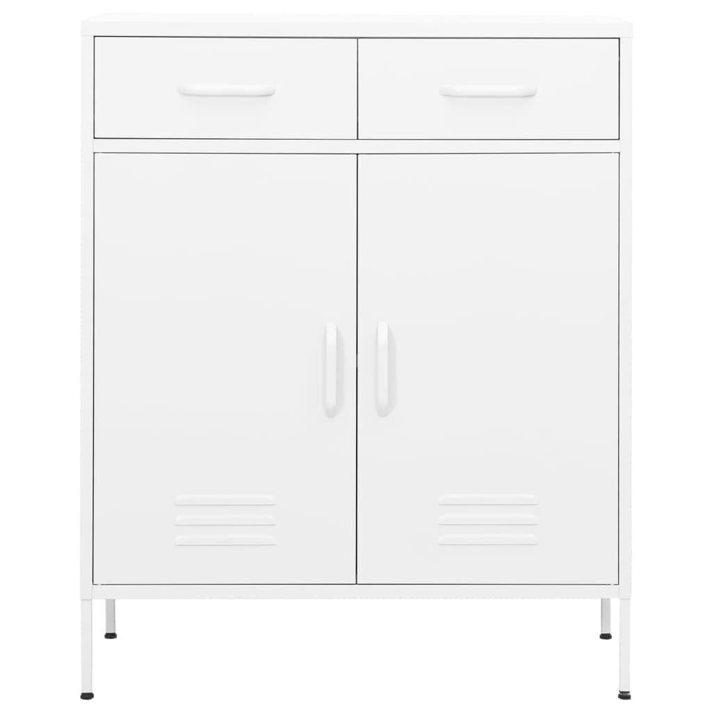 vidaXL Storage Cabinet White 80x35x101.5 cm Steel