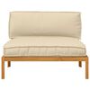 vidaXL Sofa Set with Cushion Beige 120 x 92 x 69 cm Solid Acacia Wood