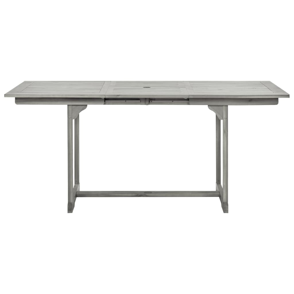 vidaXL Garden Dining Table (120-170)x80x75 cm Solid Acacia Wood