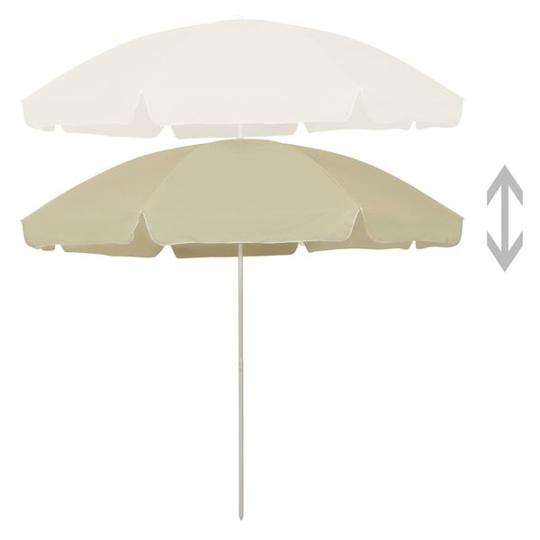 vidaXL Beach Parasol Sand Yellow 300 cm