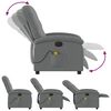 vidaXL Electric Massage Recliner Chair Dark Grey Fabric