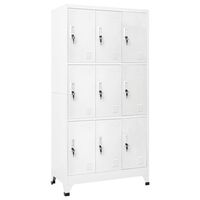 vidaXL Locker Cabinet with 9 Compartments Steel 90x45x180 cm Grey