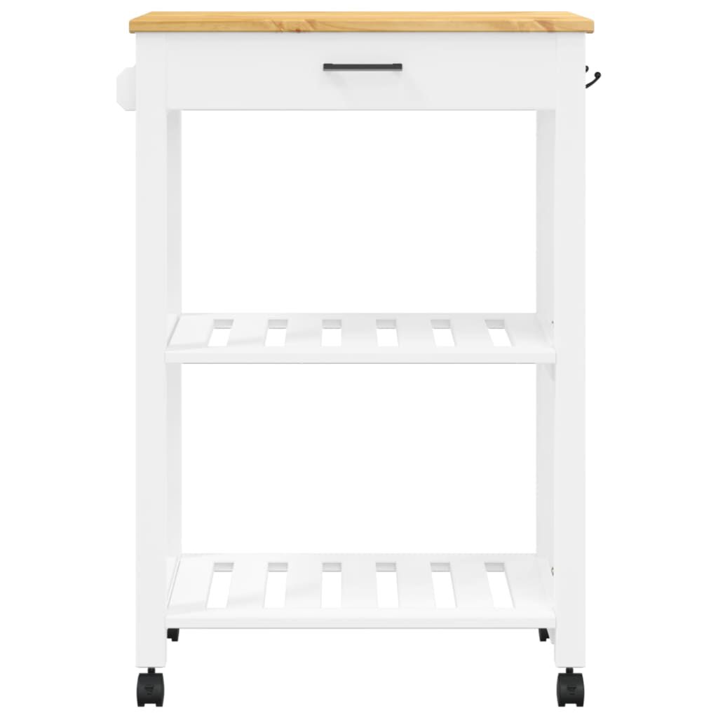 vidaXL Kitchen Trolley MONZA 60x40x90 cm Solid Wood Pine