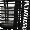 vidaXL Freestanding Candle Lantern Holder Bamboo Black