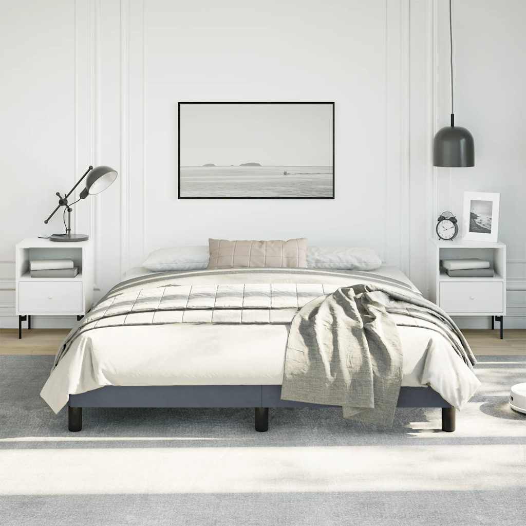 vidaXL Bed Frame without Mattress Dark Grey 152x203 cm Queen Velvet