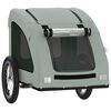 vidaXL Pet Bike Trailer Grey Oxford Fabric and Iron
