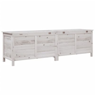 vidaXL Garden Storage Box White 198.5x50x56.5 cm Solid Wood Fir