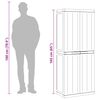 vidaXL Outdoor Storage Cabinet Grey and Black 65x37x165 cm PP