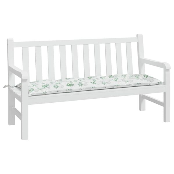 vidaXL Garden Bench Cushion Leaf Pattern 150x50x7 cm Oxford Fabric