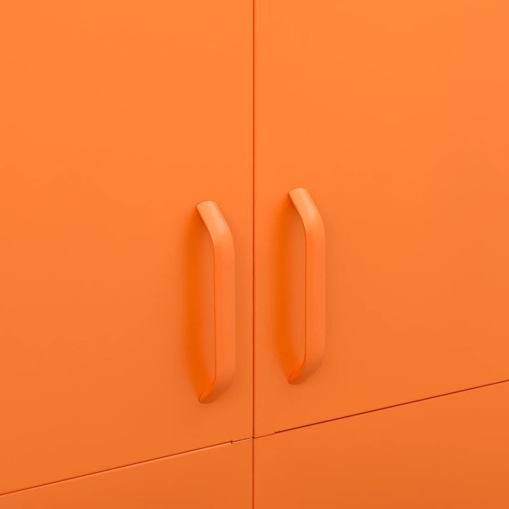 vidaXL Wardrobe Orange 90x50x180 cm Steel