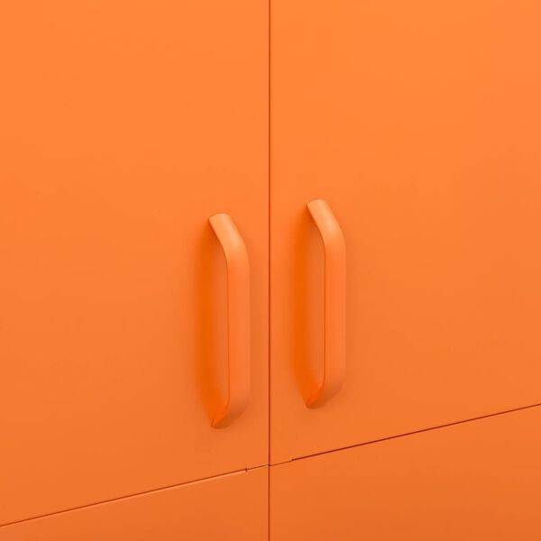 vidaXL Wardrobe Orange 90x50x180 cm Steel
