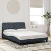 vidaXL Bed Frame without Mattress Dark Grey 137x190 cm Velvet