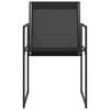 vidaXL Garden Chairs 4 pcs Black Steel and Textilene
