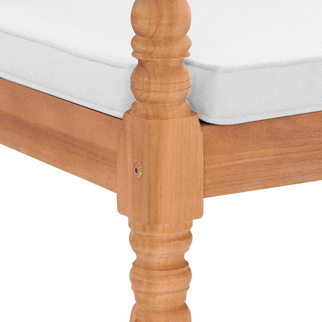vidaXL Batavia Chairs 2 pcs with Cushions Solid Teak Wood