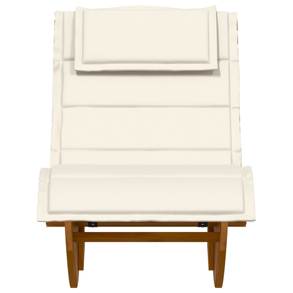 vidaXL Rocking Sun Loungers with Cushions 2 pcs Solid Wood Acacia