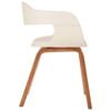 vidaXL Dining Chair White Bentwood and Faux Leather