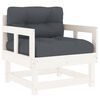 vidaXL 7 Piece Garden Lounge Set with Cushions White Solid Wood