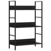vidaXL 3-Layer Book Shelf Black 60x27.6x90.5 cm Engineered Wood