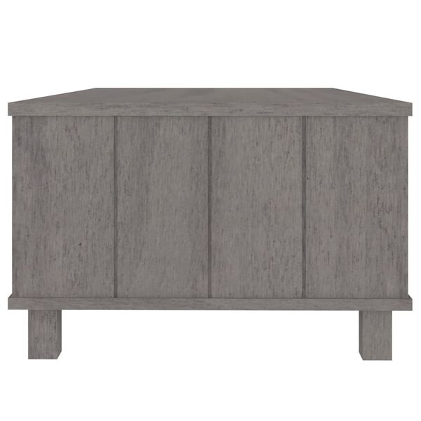 vidaXL Coffee Table HAMAR Light Grey 100x55x35 cm Solid Wood Pine