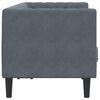 vidaXL Chesterfield Sofa with Bolsters 2-Seater Dark Grey Velvet