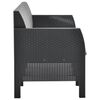 vidaXL 2 Piece Garden Lounge Set with Cushions PP Rattan Anthracite