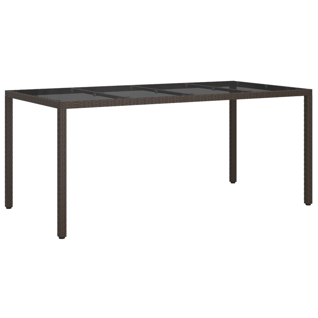 vidaXL Garden Dining Table Brown 190x90x75 cm Poly Rattan
