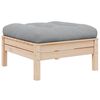 vidaXL 2-Seater Garden Sofa with Grey Cushions Solid Pinewood