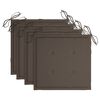 vidaXL Garden Chairs with Taupe Cushions 3 pcs Solid Teak Wood