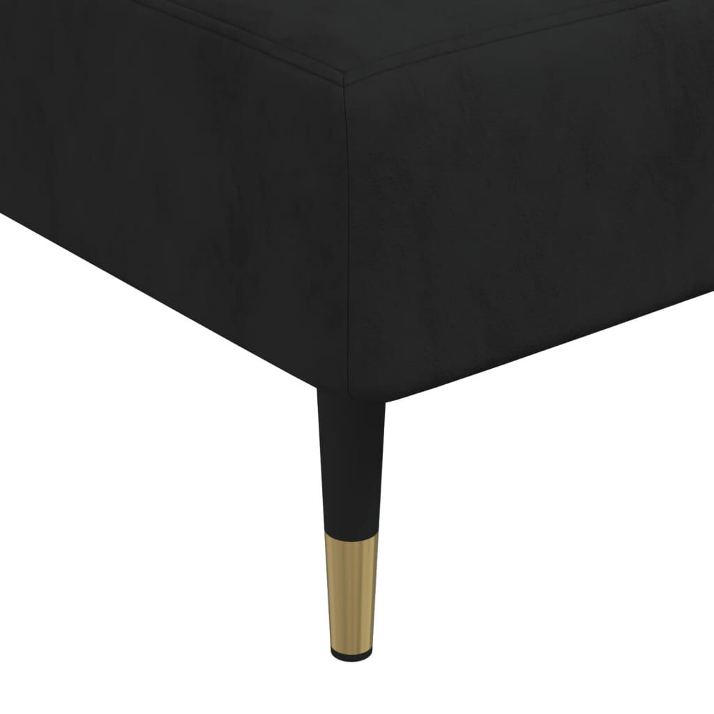 vidaXL Chaise Longue Black Velvet