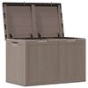 vidaXL Garden Storage Box 180L Brown PP Wood Look