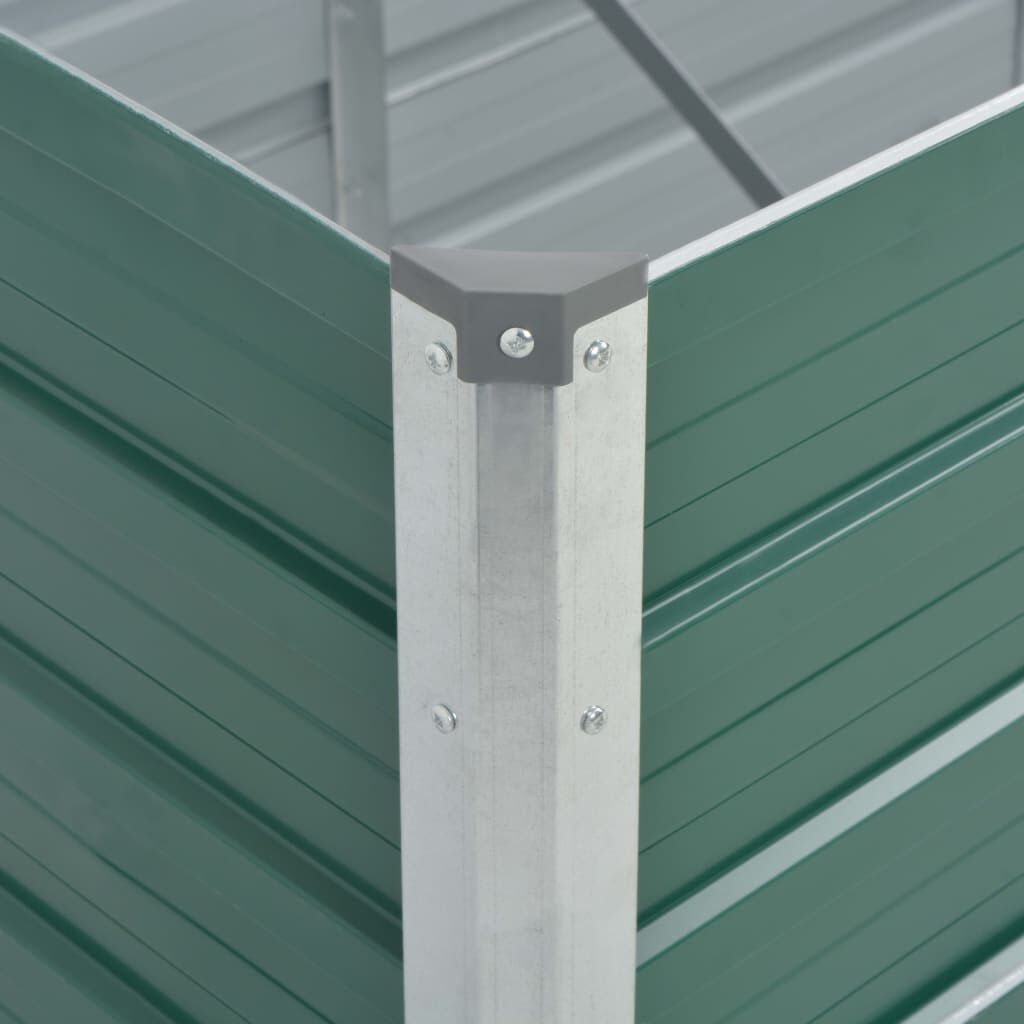 vidaXL Garden Raised Bed Galvanised Steel 240x80x45 cm Green