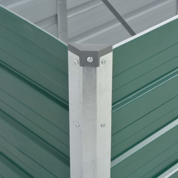 vidaXL Garden Raised Bed Galvanised Steel 240x80x45 cm Green
